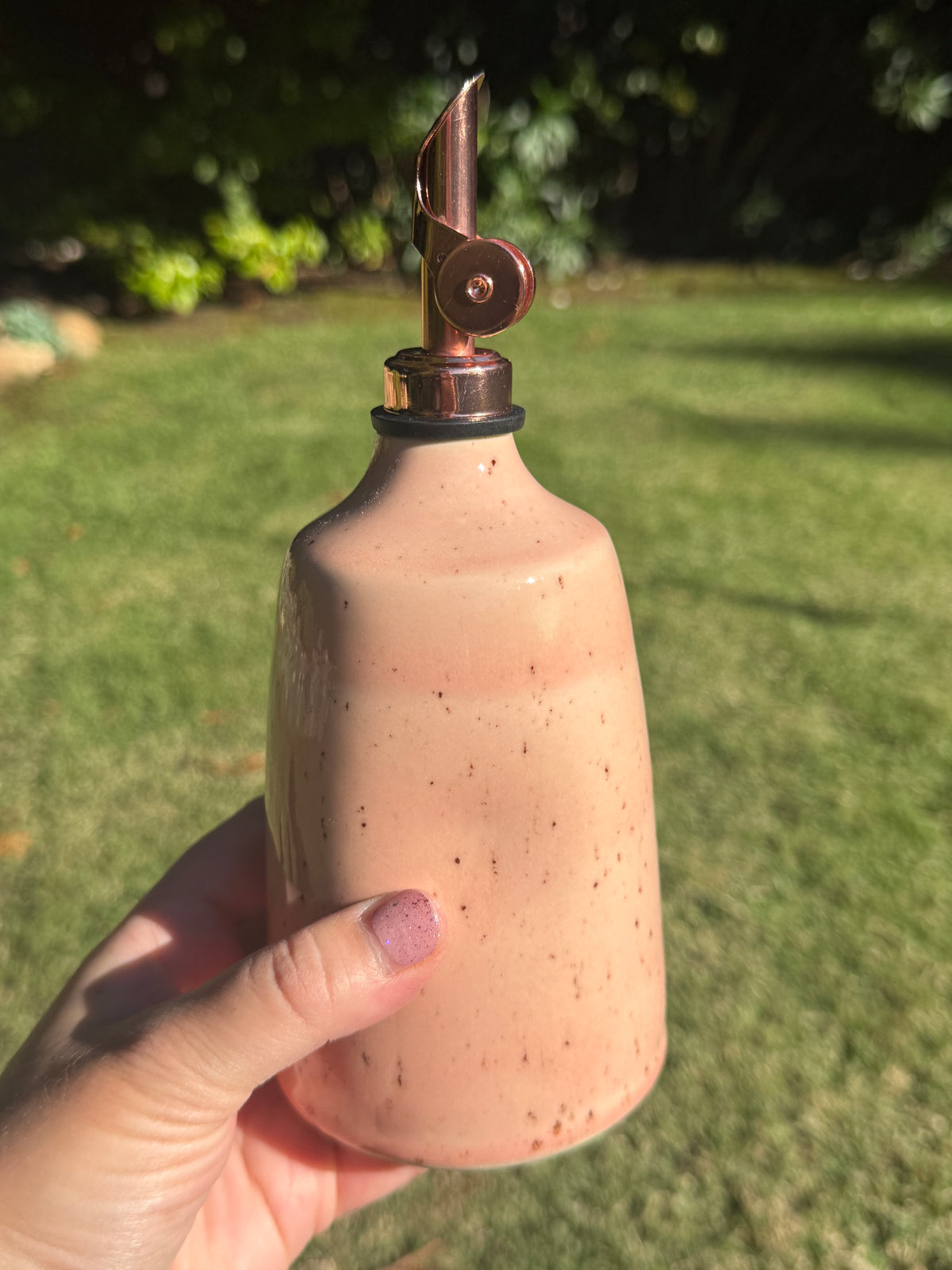 Pink Oil Bottle