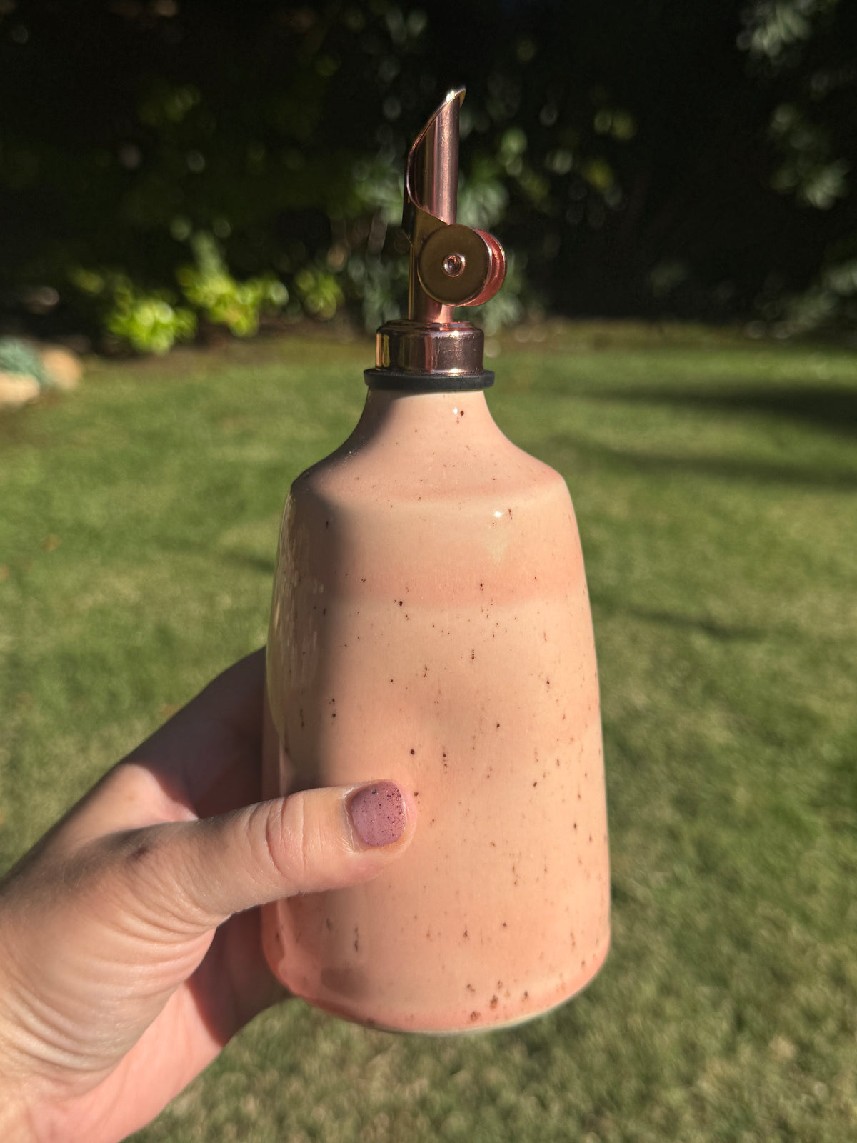 Pink Oil Bottle