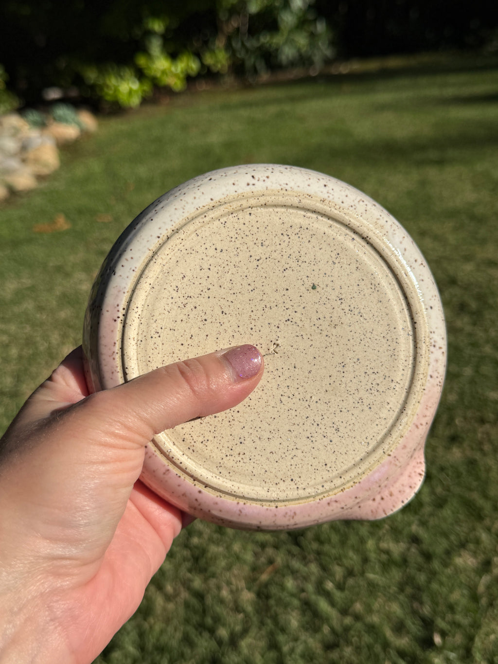 White and Pink Spoon Rest