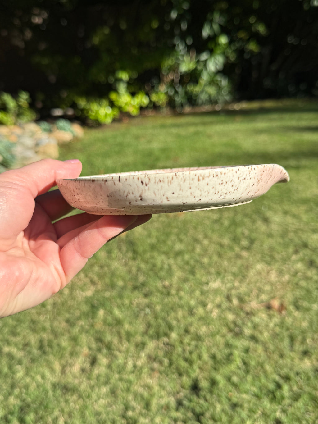 White and Pink Spoon Rest