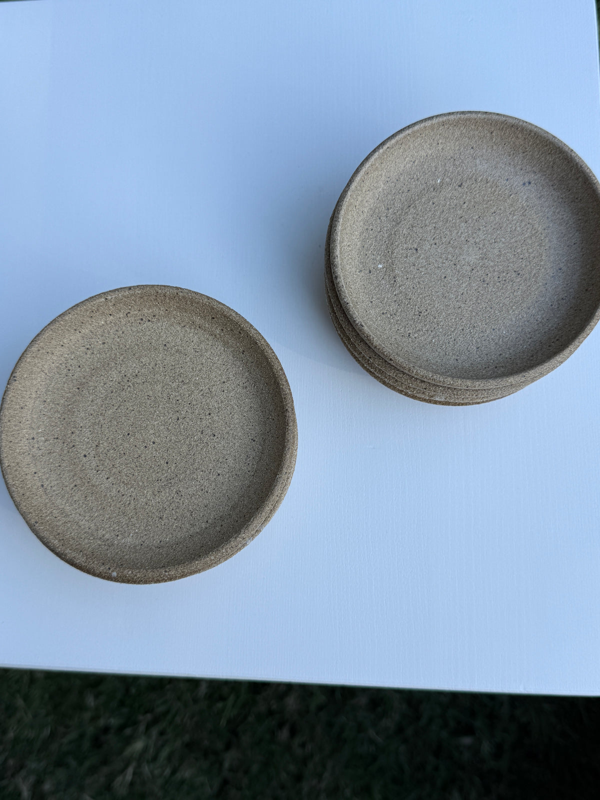 Speckled Raw Clay Coasters