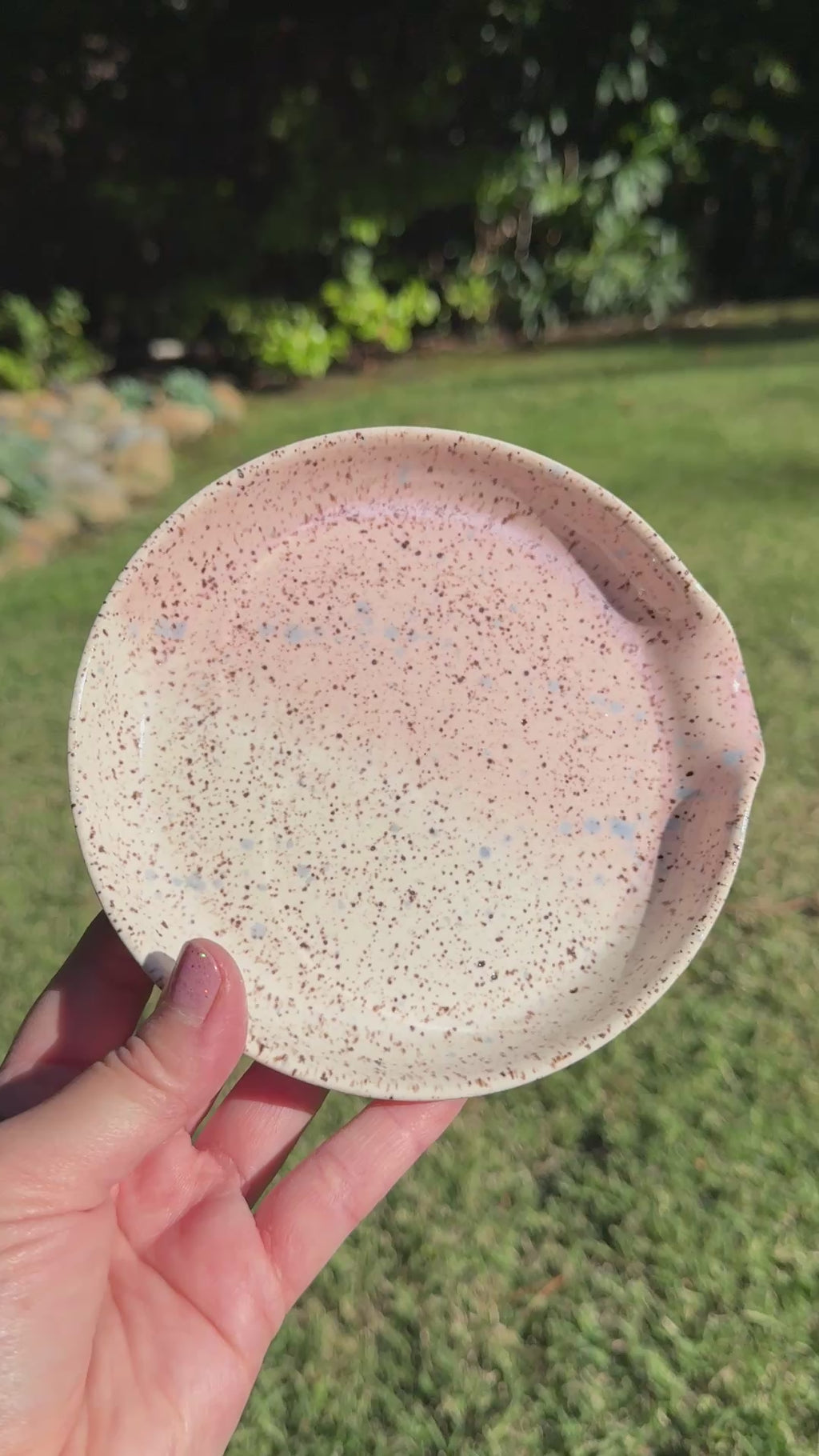 White and Pink Spoon Rest