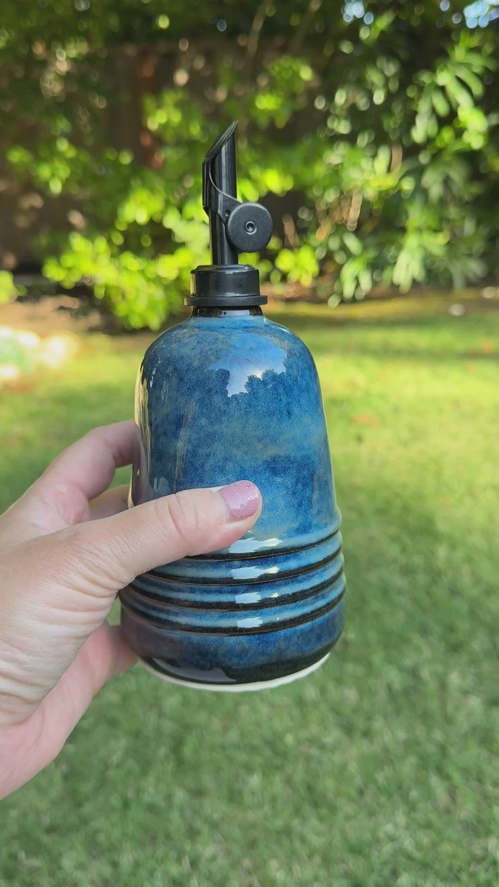 Navy Oil Bottle
