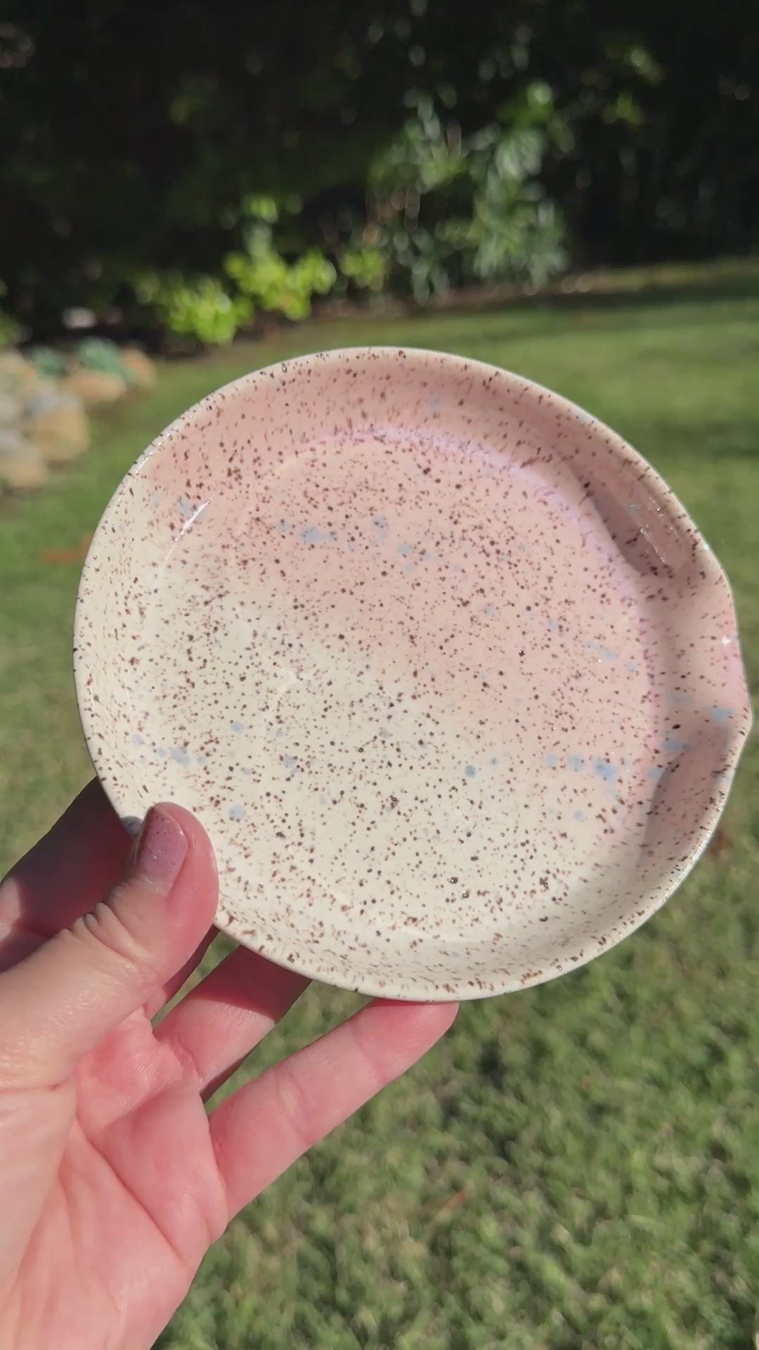 White and Pink Spoon Rest