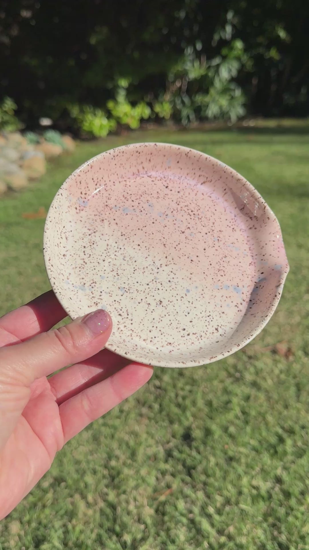 White and Pink Spoon Rest