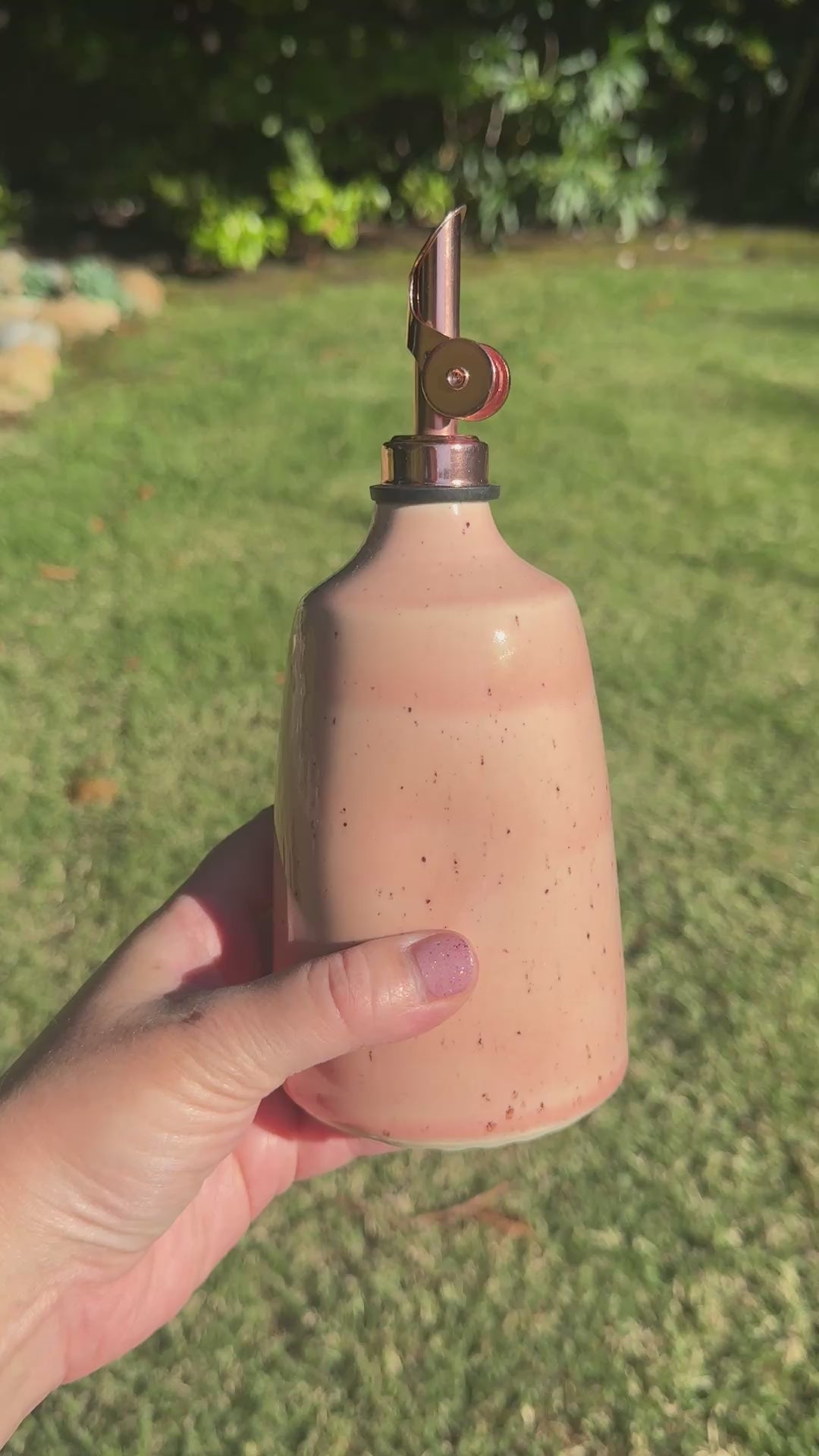 Pink Oil Bottle