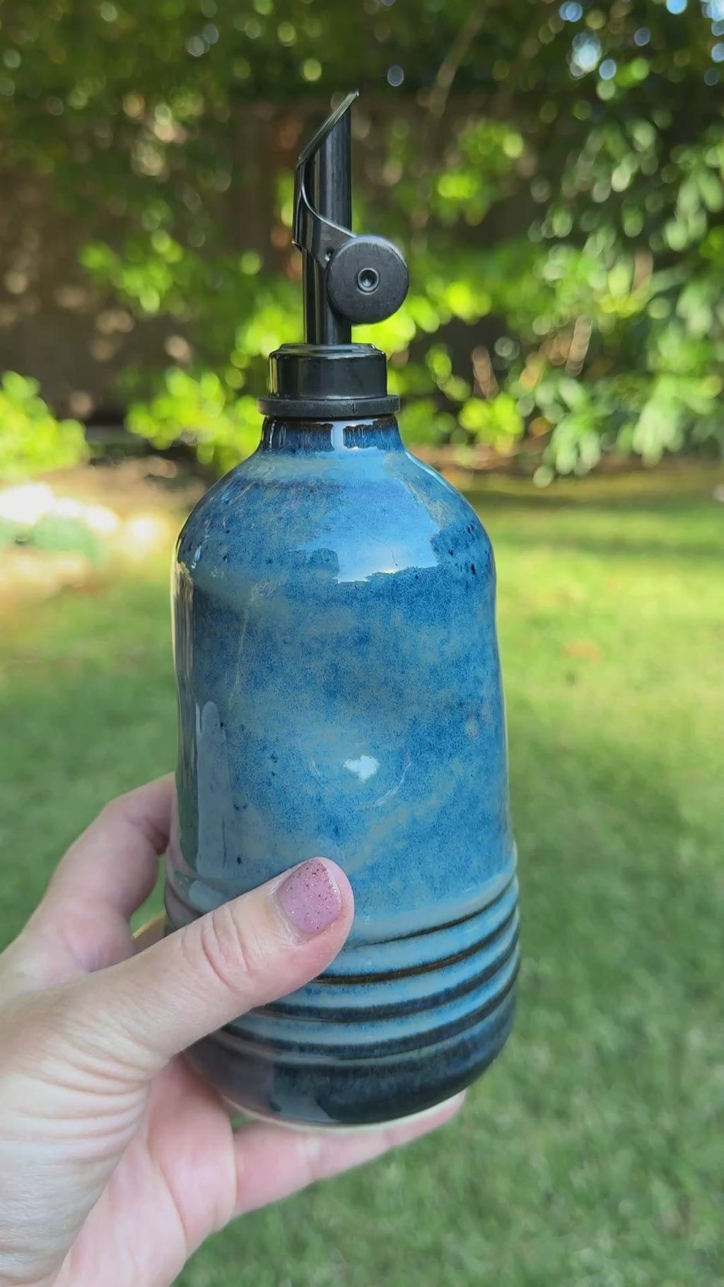 Navy Oil Bottle