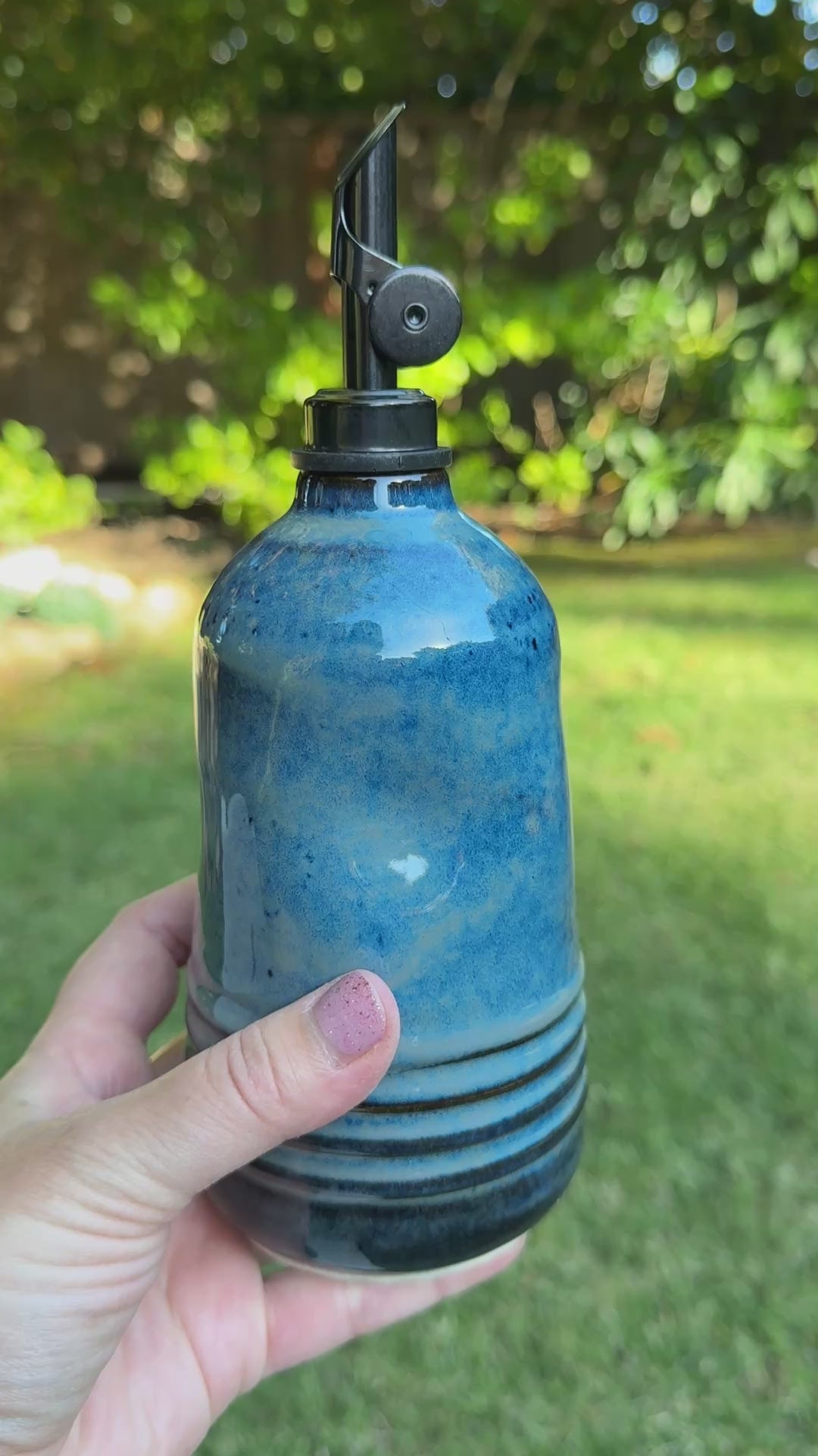 Navy Oil Bottle